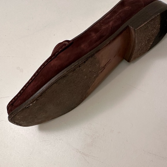 FERRAGAMO vintage brown suede loafers with metal logo size 8m. Gently worn - Picture 4 of 4